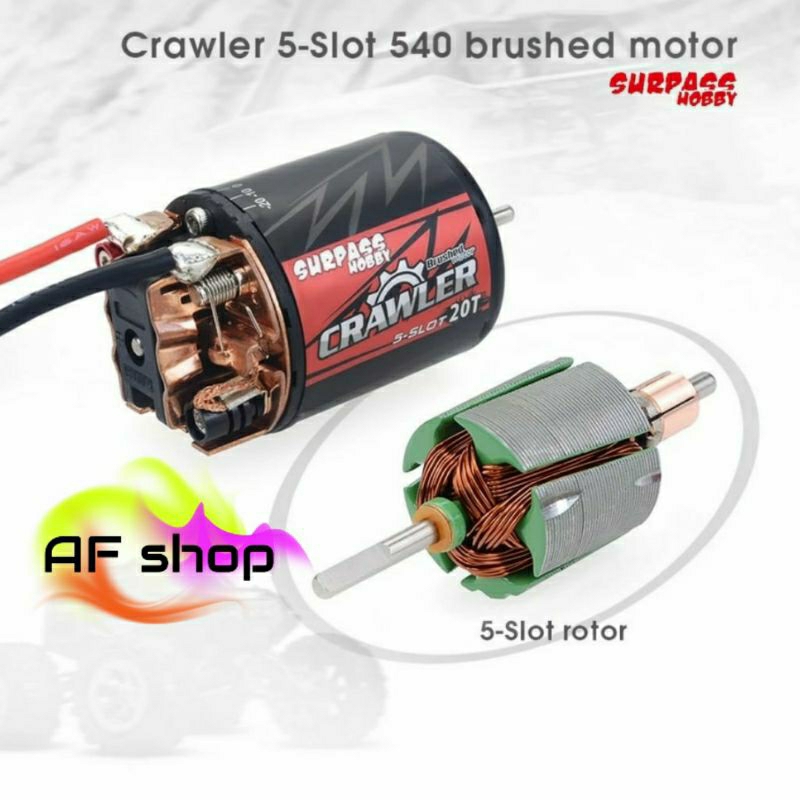 Surpass Hobby Brushed Motor 540 5 Slot RC 11T 13T 16T 20T