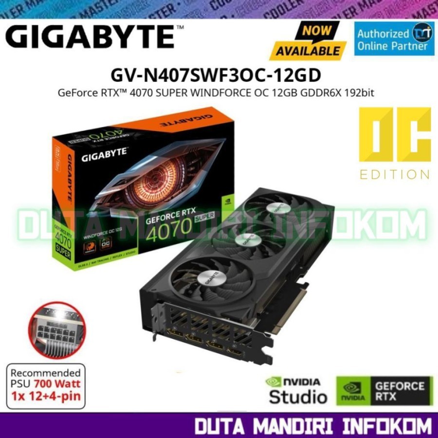 GIGABYTE GeForce RTX 4070 SUPER WINDFORCE OC 12GB GDDR6X