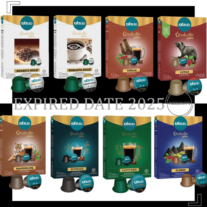 

FLASH SALE EXCELSO CAPSULE UNAKAFFE Kopi Kapsul Ventura All Variant 12 pods buruan