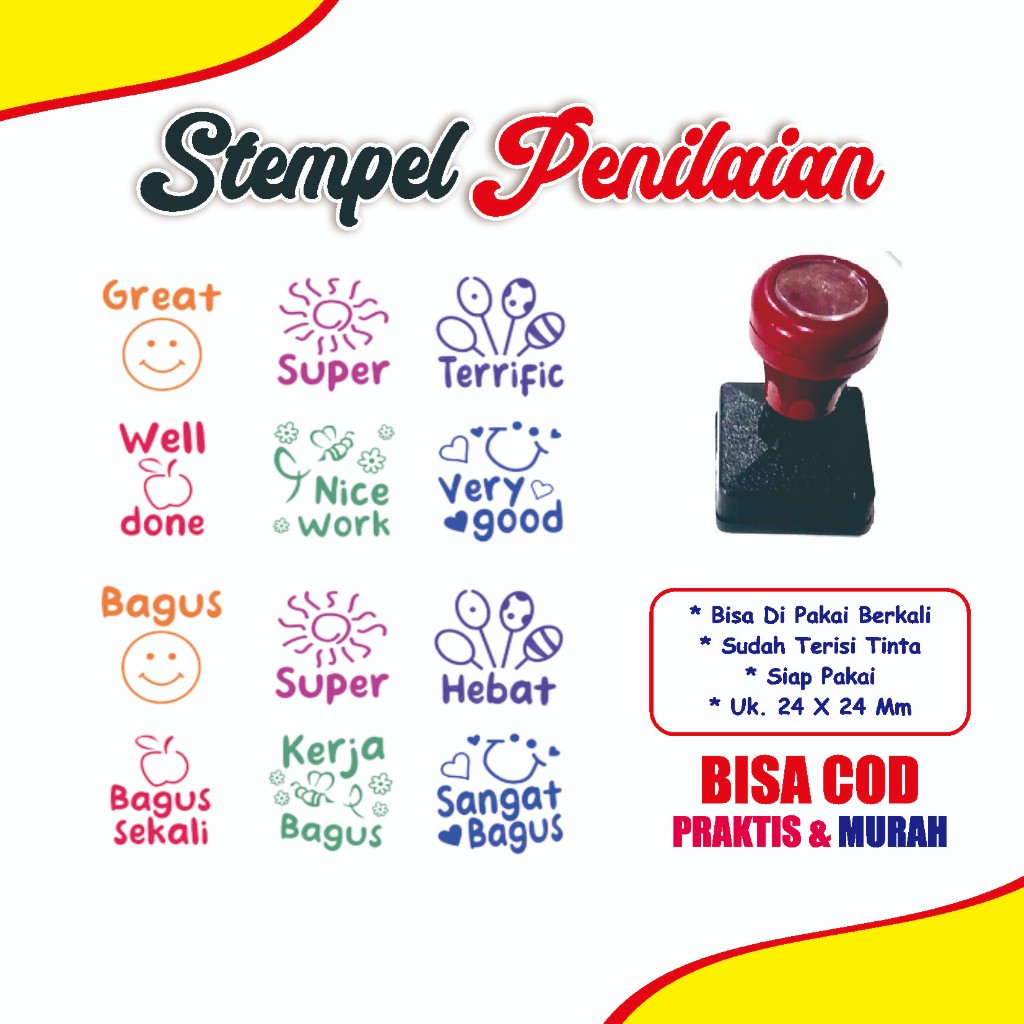 

Stempel Reward Penilaian Guru TK / SD / Anak