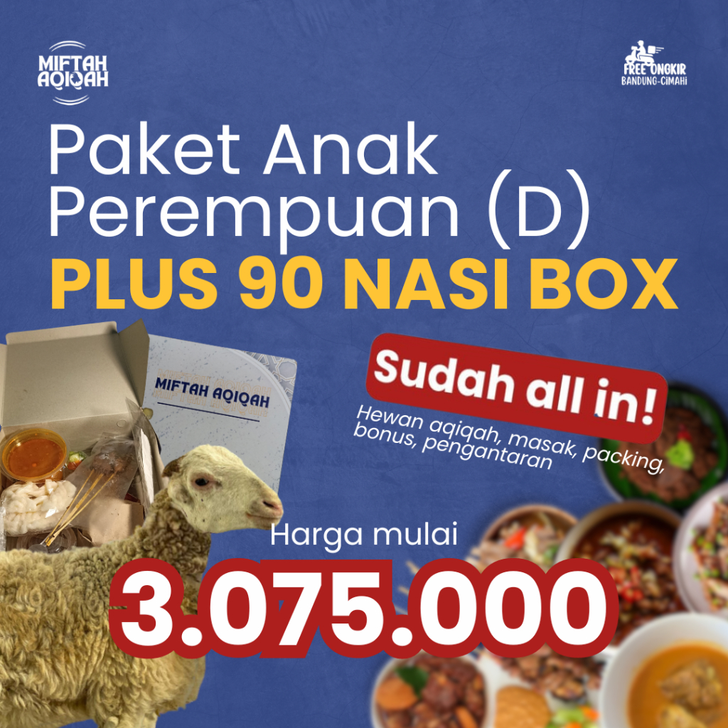 

Paket Aqiqah Anak Perempuan 90 Box (TIPE D)