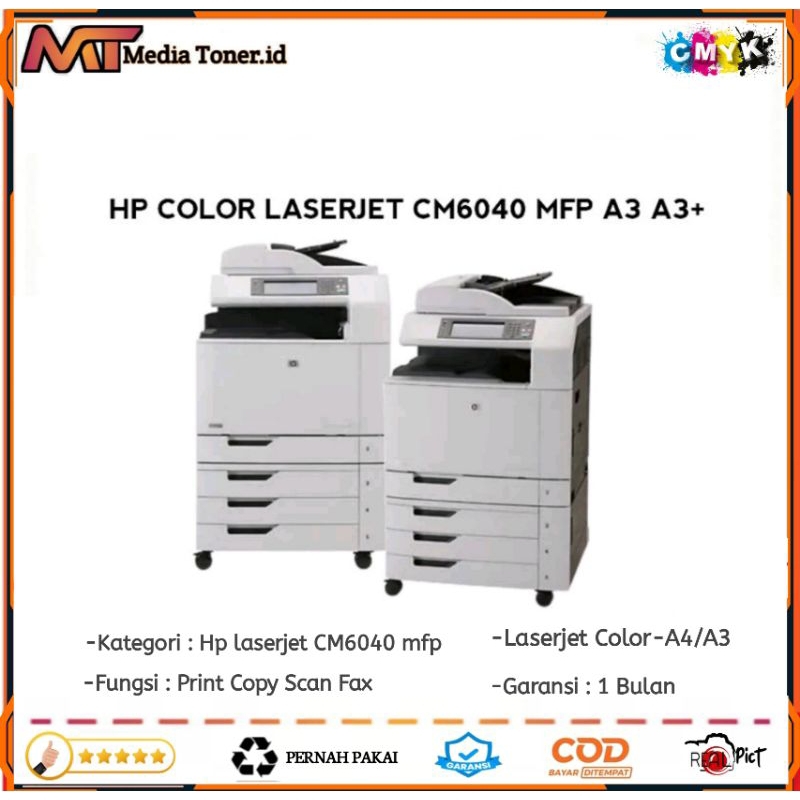 Hp Color Laserjet CM6040 Mfp Laser multifungsi A3+
