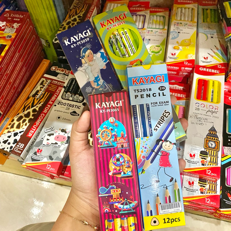 

(12 PCS) PENSIL KAYAGI 2B/ PENSIL MOTIF