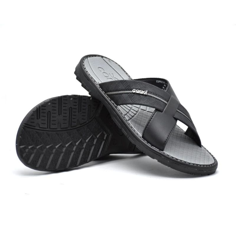 TERBARU SANDAL SLIDE CASUAL PRIA CARVIL ESPRESSO-03 ORIGINAL