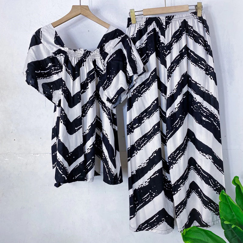 BIANCA SET one set / setelan kekinian bahan rayon premium allsize bisa untuk jumbo