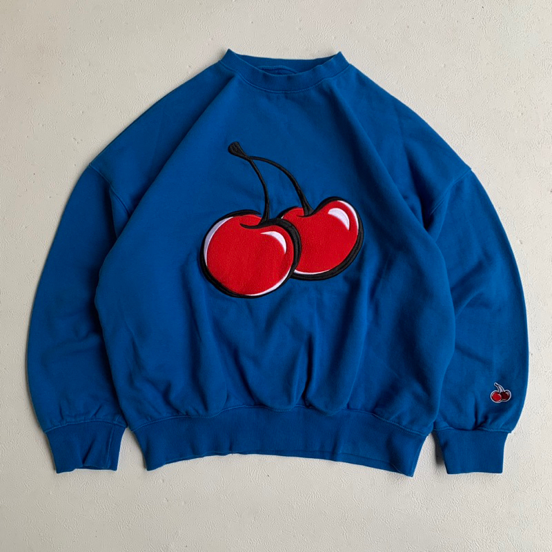Kirsh Big Cherry Blue Sweatshirt