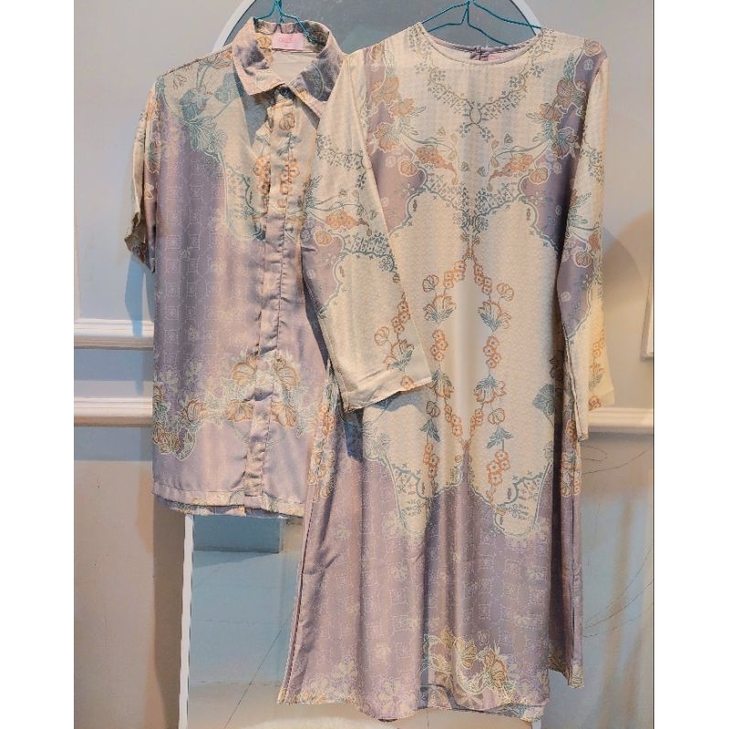 Couple set Merek Greisy Tunik dan Kemeja Brand New VVGC // Couple set Kemeja pria dan tunik wanita /