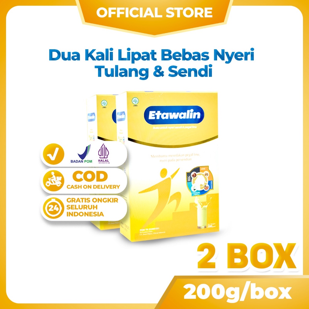 

Bisa COD 2 box Etawalin Susu Kambing Atasi Nyeri Sendi Sakit Lutut Dan Asam Urat murah