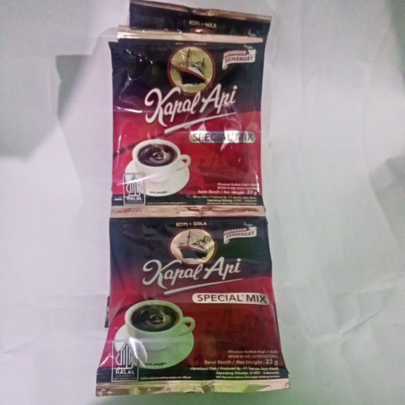 

Kopi kapal api spesial mix 1 renceng 23 gram/isi 10 pcs/kopi hitam