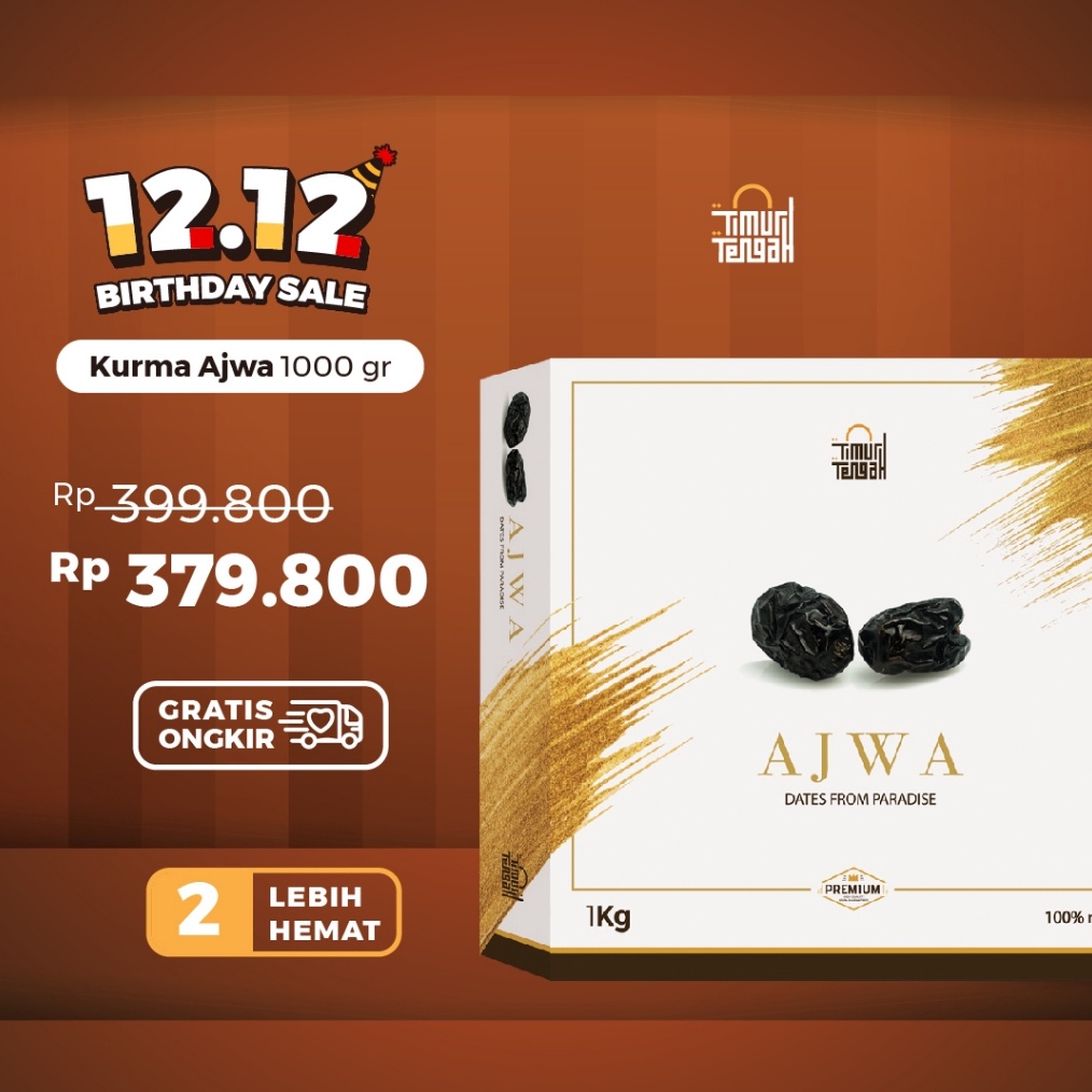 

MEN SALE Timur Tengah Kurma Ajwa 1Kg Kurma Nabi Premium Original High Quality murah