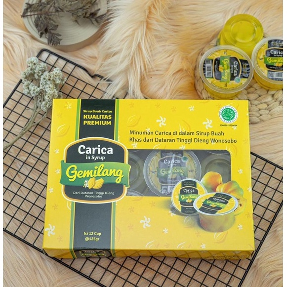 

SHOPEE MALL Manisan Buah Carica Gemilang 125 Gr 12 Cup murah