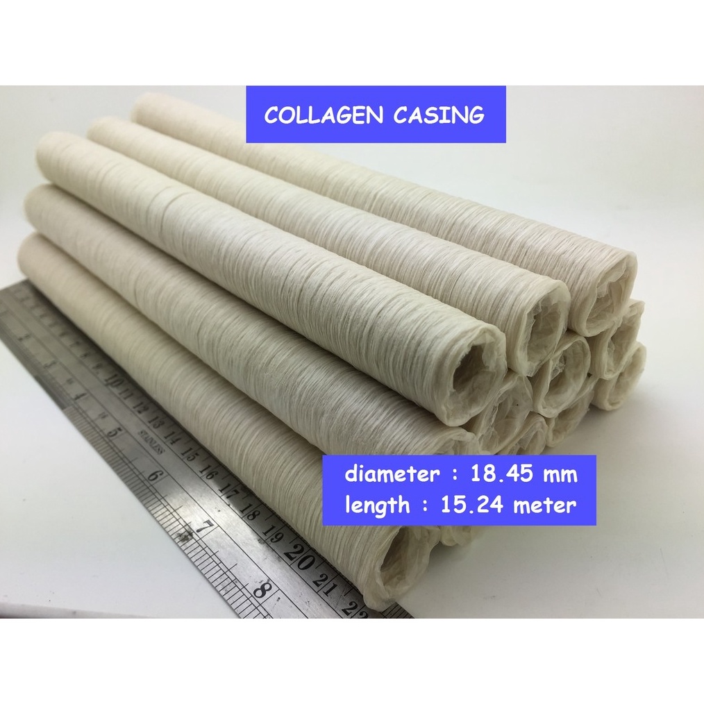 

TERBARU Casing Sosis kolagen warna clear diameter 1845mm grosir