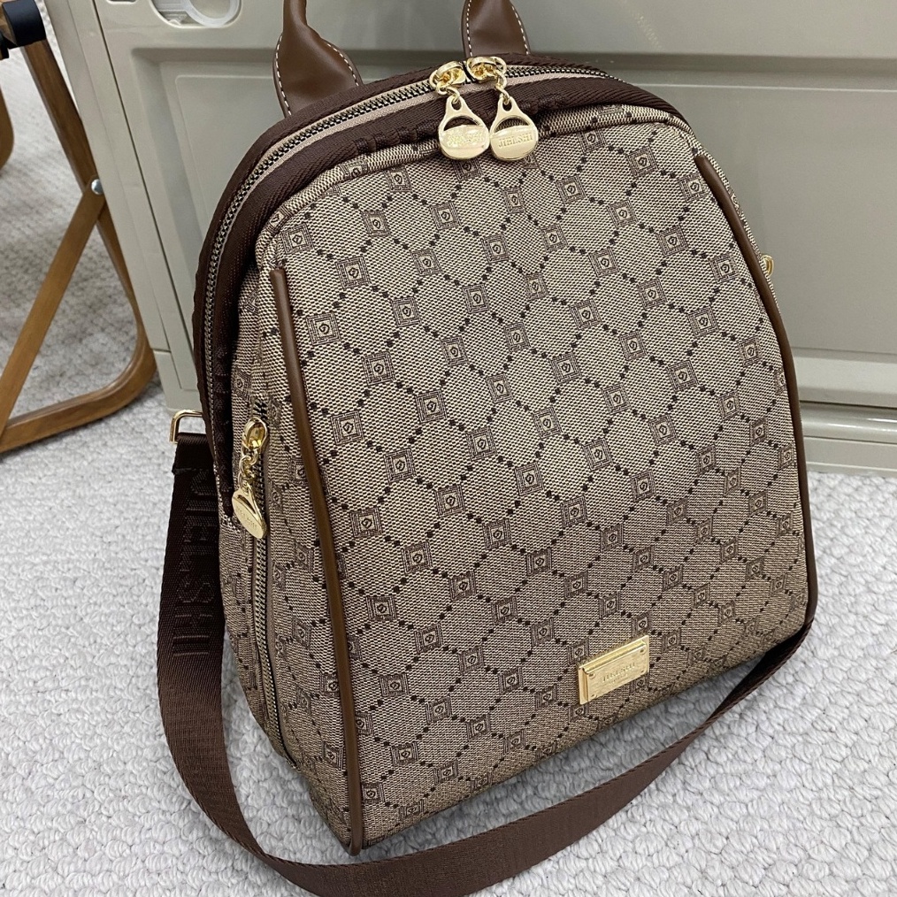 1212 Tas Andin  Tas Ransel Wanita Backpack PU Leather Premium Terbaru Muat Buku Tulis Biasa Dompet P