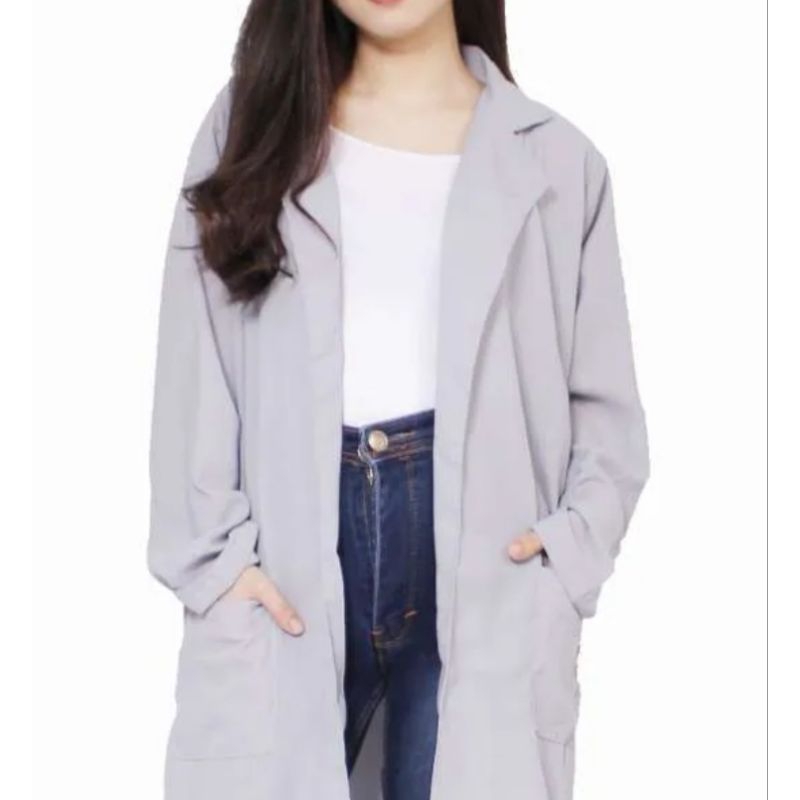 SPAO Baby Blue Long Blazer