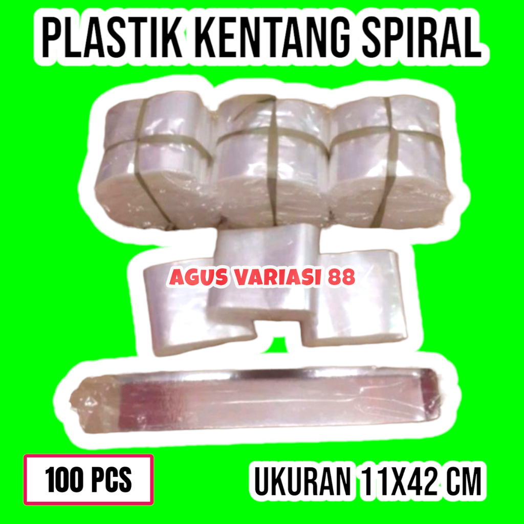 PLASTIK KENTANG SPIRAL 42 x 11 cm / PLASTIK KENTANG ULIR