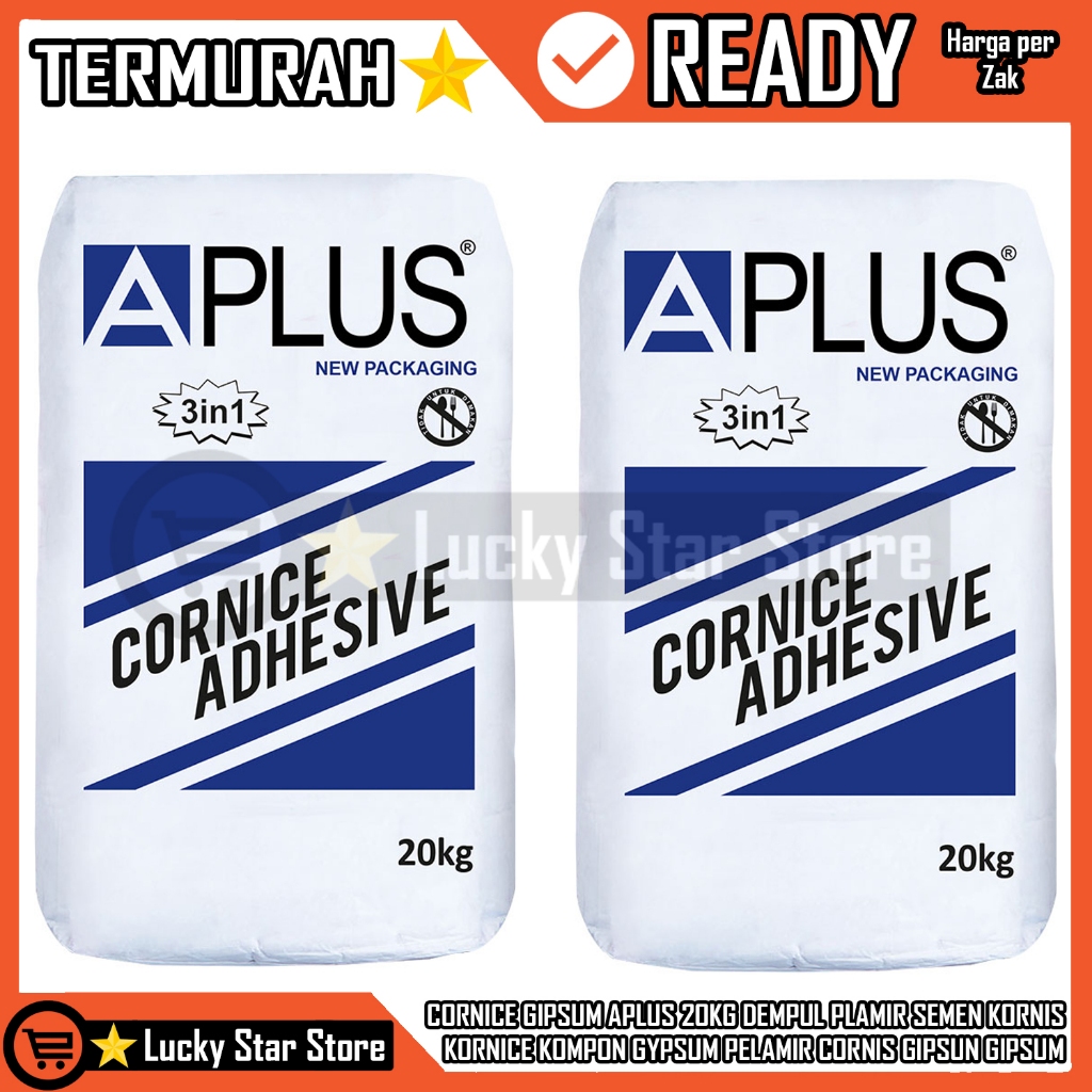 A Plus 1 Sak 20 Kg Compound Kompon APlus Zak Cornice Kiloan Dempul Plamir Kornis Kornice Cornis Gyps