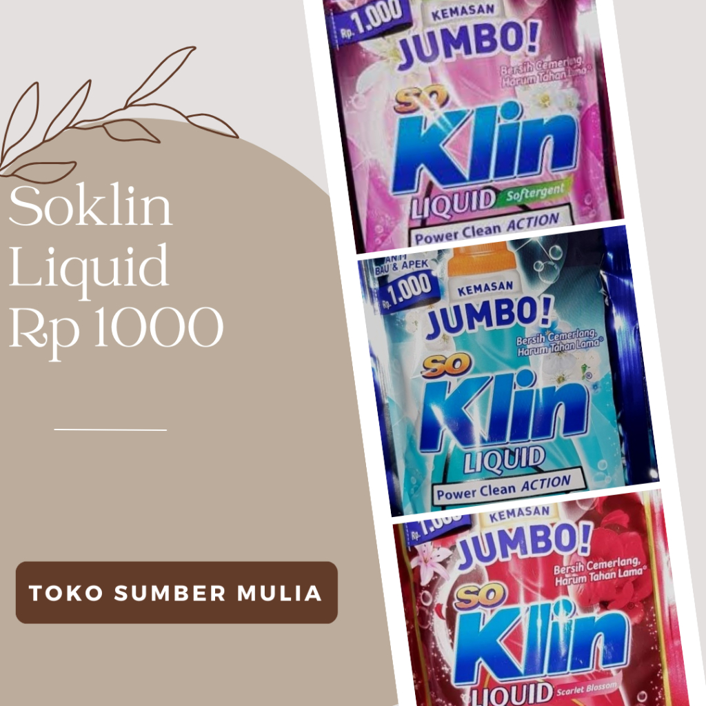 Soklin Liquid 1000 Deterjen Cair 40 ml Renceng