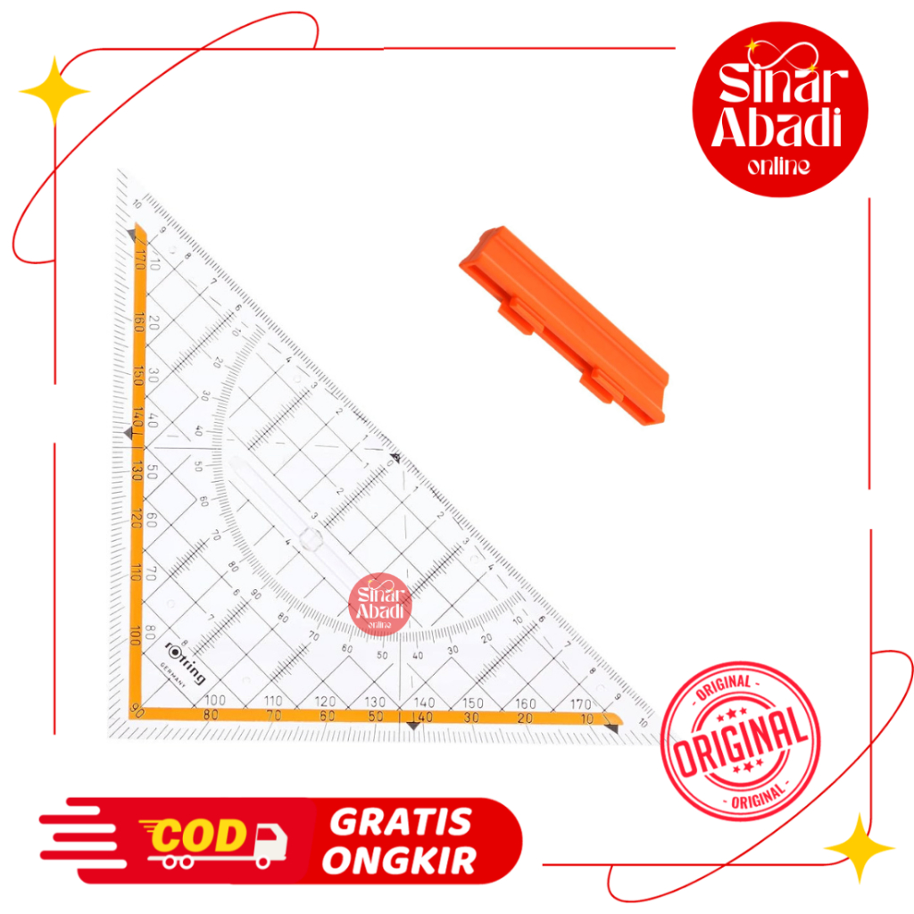 

PENGGARIS SEGITIGA DEWA ROTRING CENTRO 32 CM