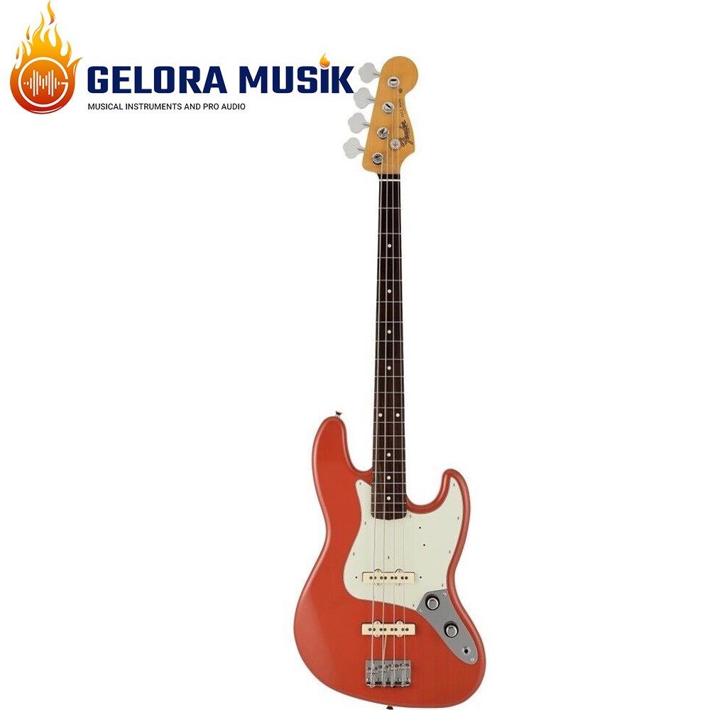 Gitar Bass Fender Japan Scandal Tomomi Jazz Bass, RW FB, Clear Fiesta
