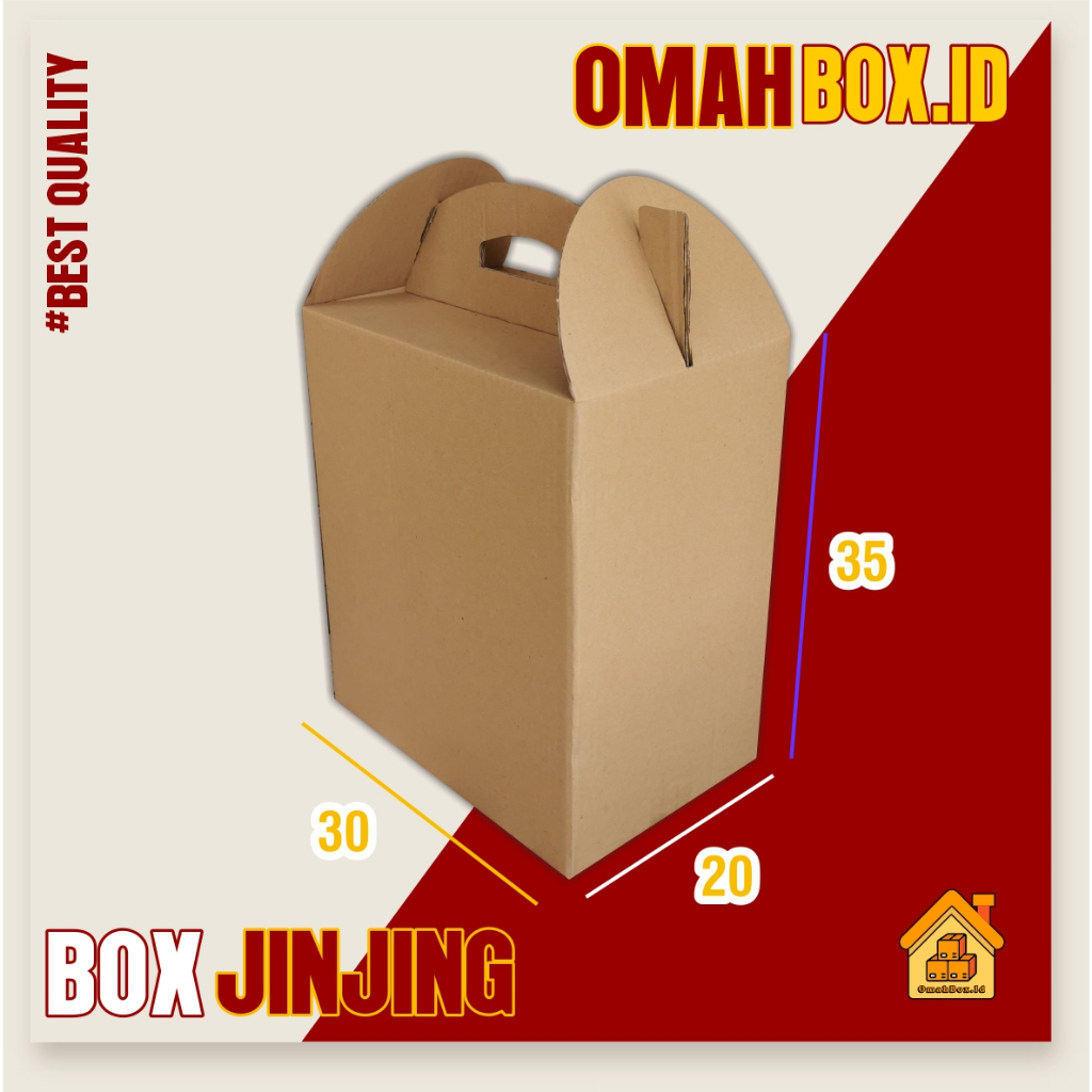 

Kardus Box Jinjing polos 30x20x35 cm | Kardus takeaway | jinjing/tenteng | kardus buah|hampers|sembako
