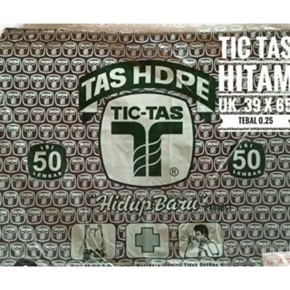 PLASTIK KRESEK TAS KRESEK JUMBO 39×65 WARNA HITAM ISI 50 BIJI TEBAL 025