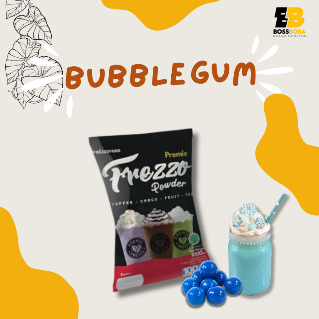 

Bubuk Minuman Rasa Bubble Gum Premix Frezzo Powder Drink 1kg/Minuman Kekinian Murah/Bossboba