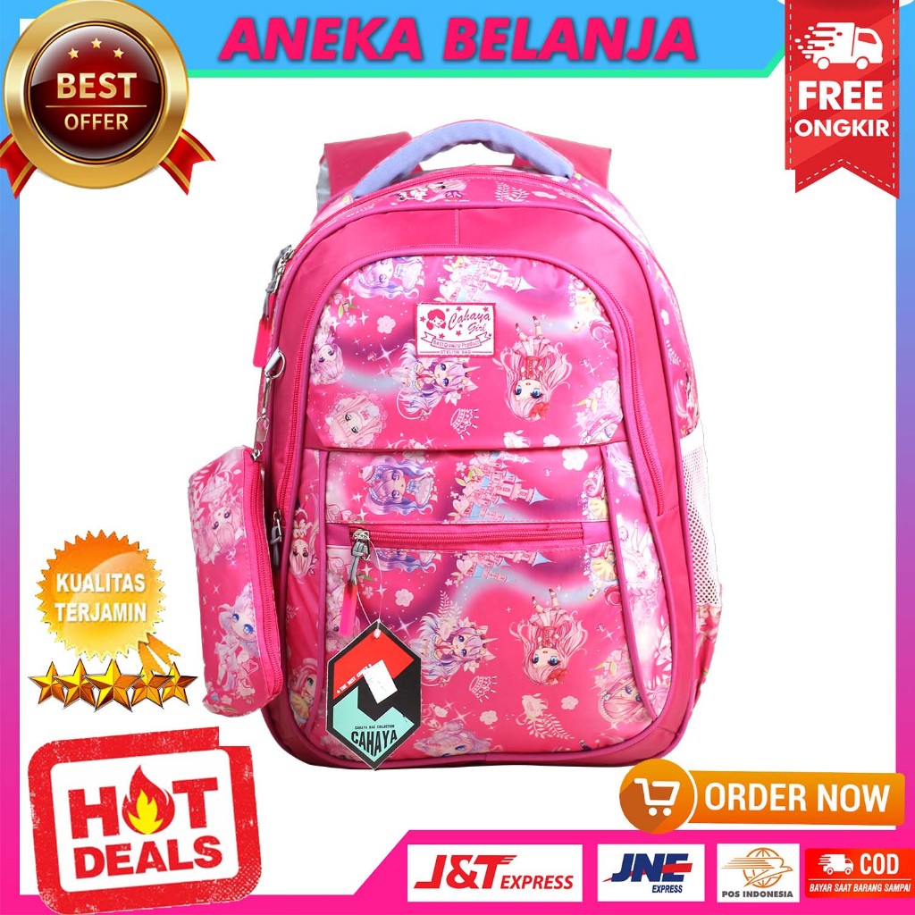 Ready Tas Ransel Anak Cewek Cahaya Miku My Melody Pink Lucu Imut Tas Ransel Anak Perempuan Anak TK S