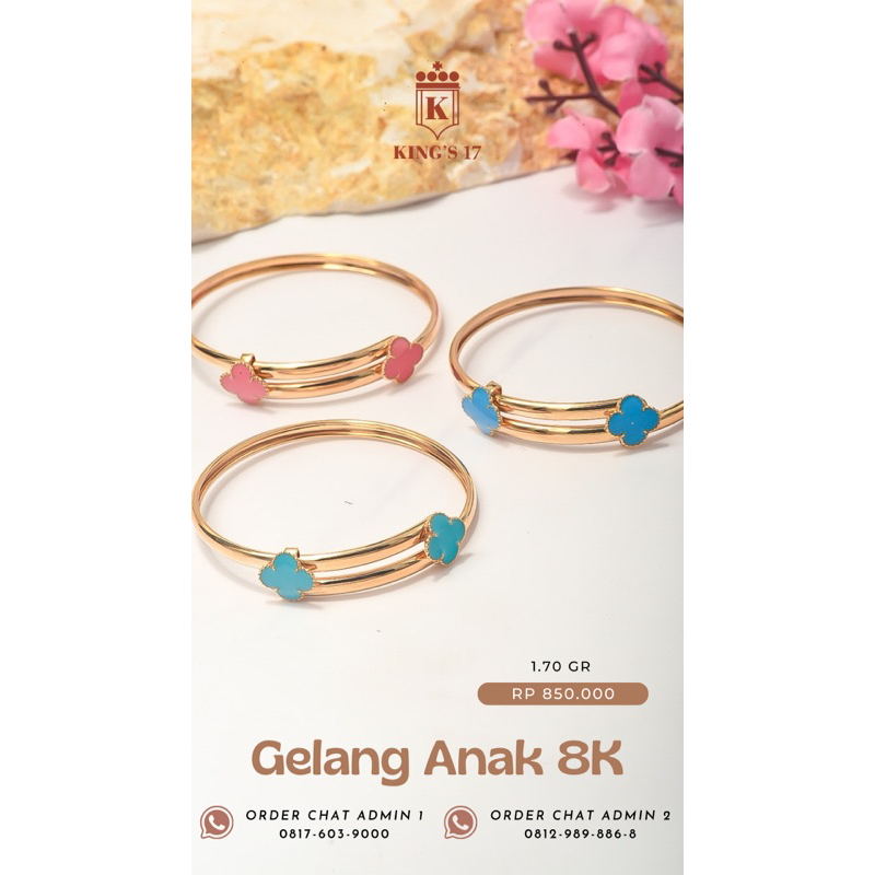 

Gelang anak clover 8k/375
