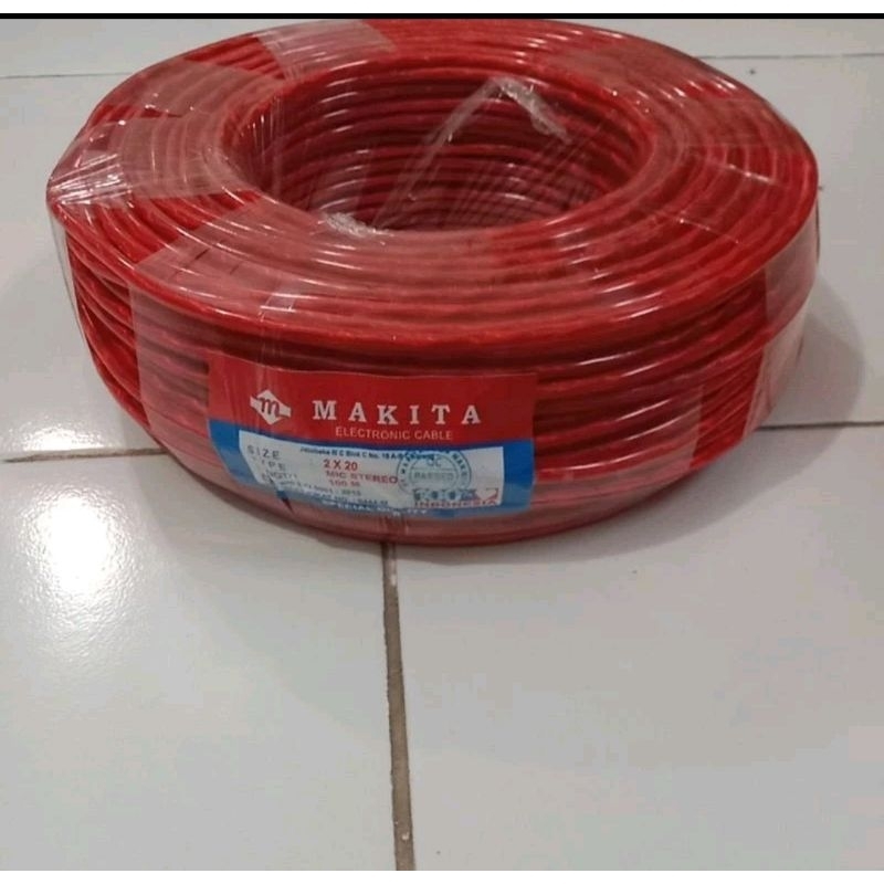 Kabel Mic stereo Transparan Makita 1 roll 100M / kabel Mic transparan 100 meter