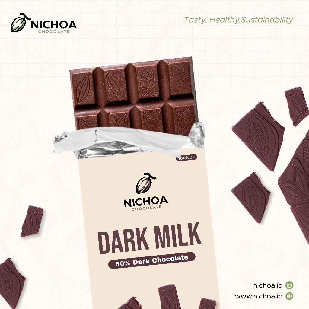 

Nichoa - Dark Milk 50% Dark Milk Chocolate