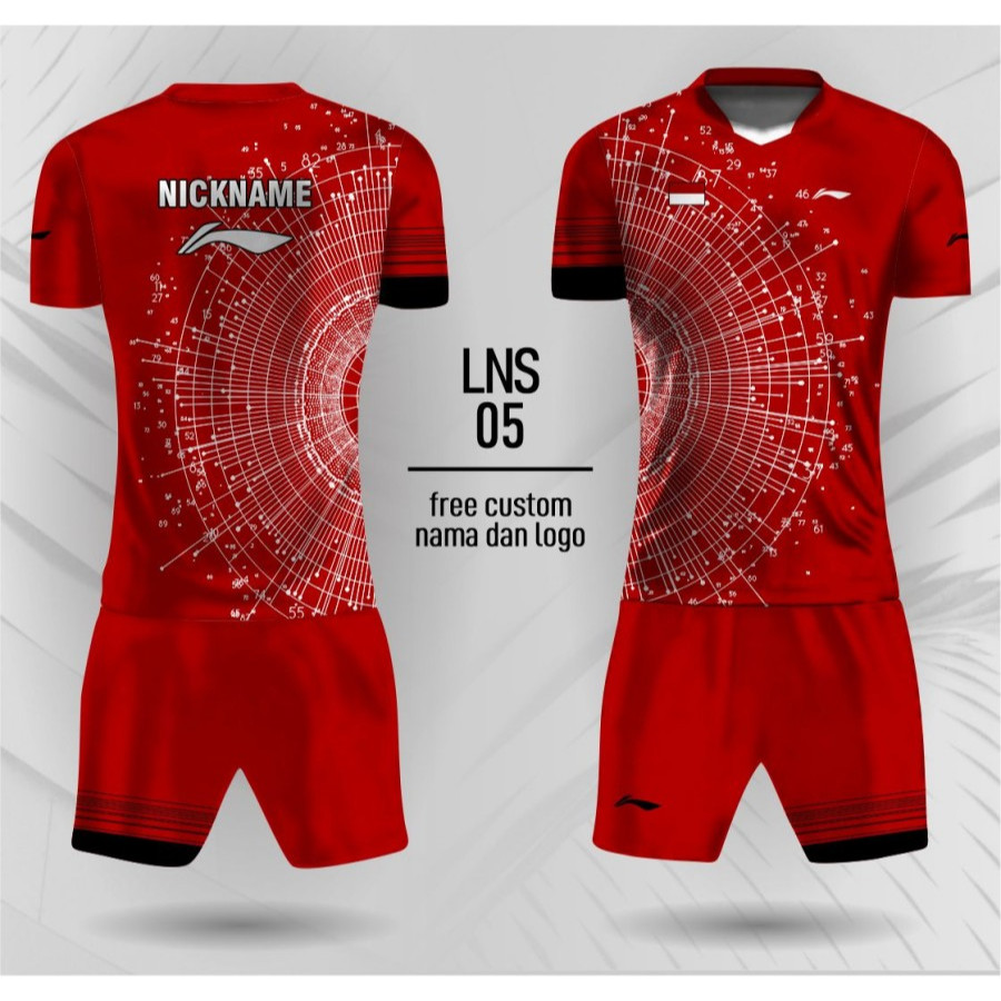 Set jersey anak celana bulu tangkis lining baju badminton kaos bulutangkis