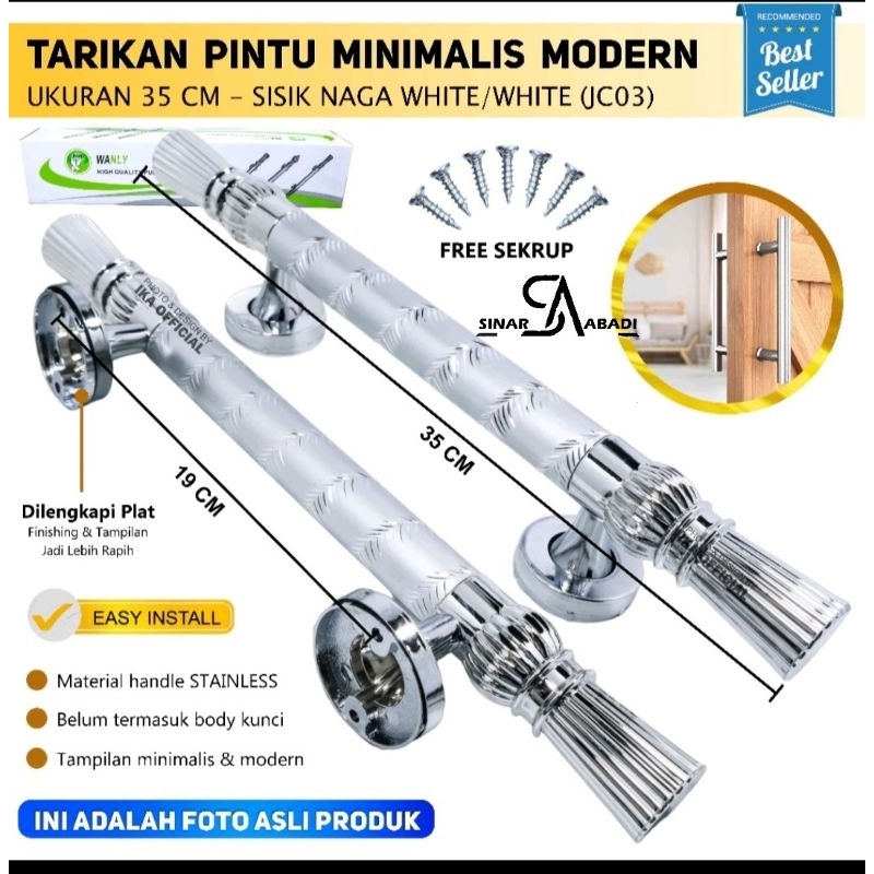 1SET(2PCS)HANDLE PINTU TARIKAN PINTU GAGANG PINTU PEGANGAN PINTU GARANSI 1BULAN