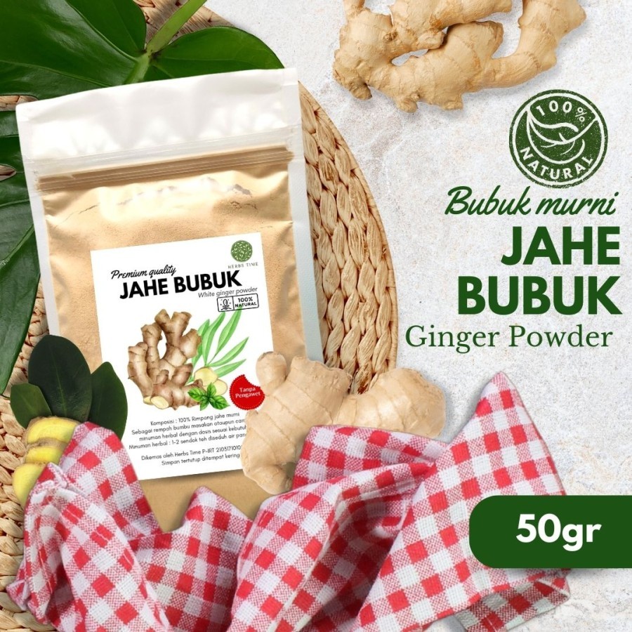 

Jahe Bubuk Organik 50gr Murni Premium Herbs Time