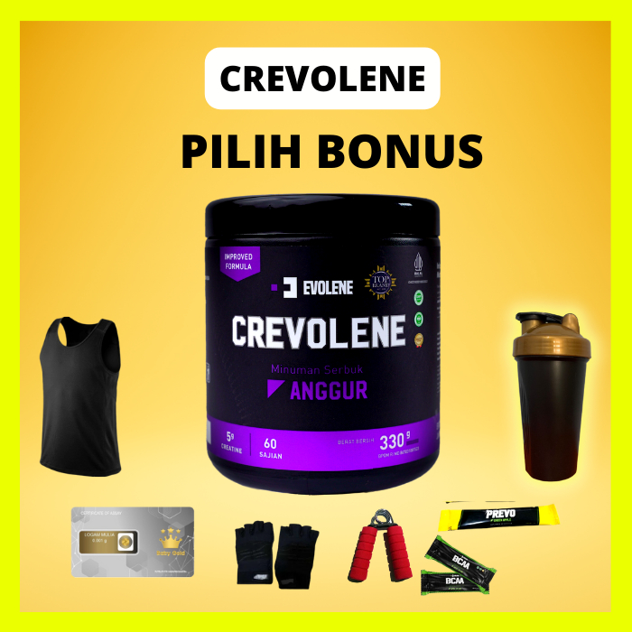 CREVOLENE - EVOLENE 330GR/60X SERVING CREVOLEN CREATINE CREATIN BPOM HALAL EVOLENE EVOLIN EVOLINE