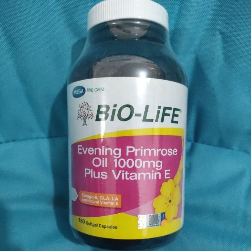 Bio - Life Evening Primrose oil 1000mg plus vitamin E 180 capsules
