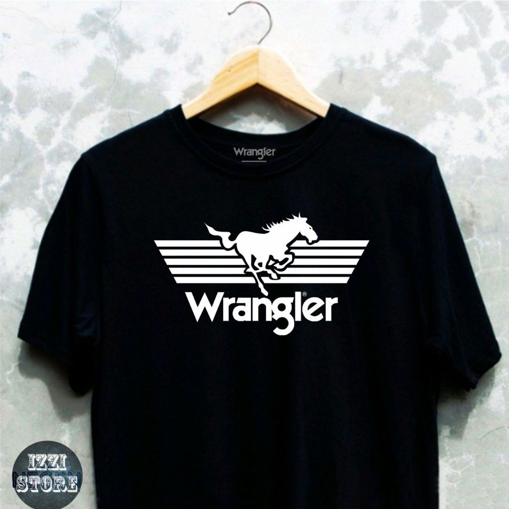 Kaos Pria Wrangler Original Katun Combed 24s Baju Distro Branded Premium Oblong Wanita Jumbo