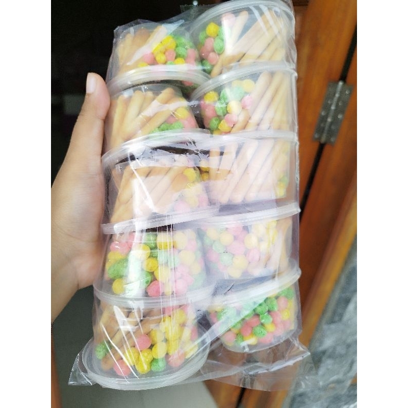 nyamnyam crispy ball snack jadul coklat biskuit 10 cup