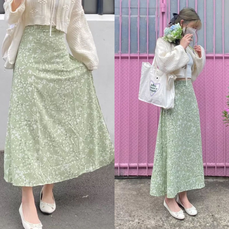 Shayla Rok Panjang Motif- rok motif- rok panjang bermotif - rok A - rok span