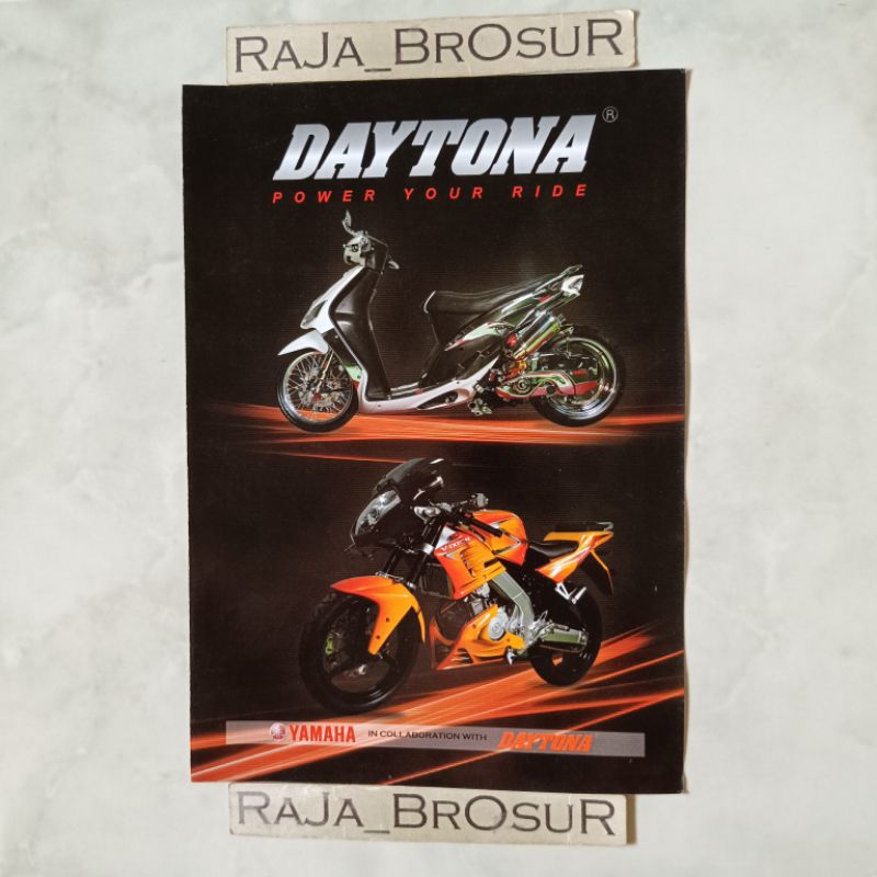 Poster brosur katalog leaflet Yamaha Mio/Vixion Daytona Original Customized Parts
