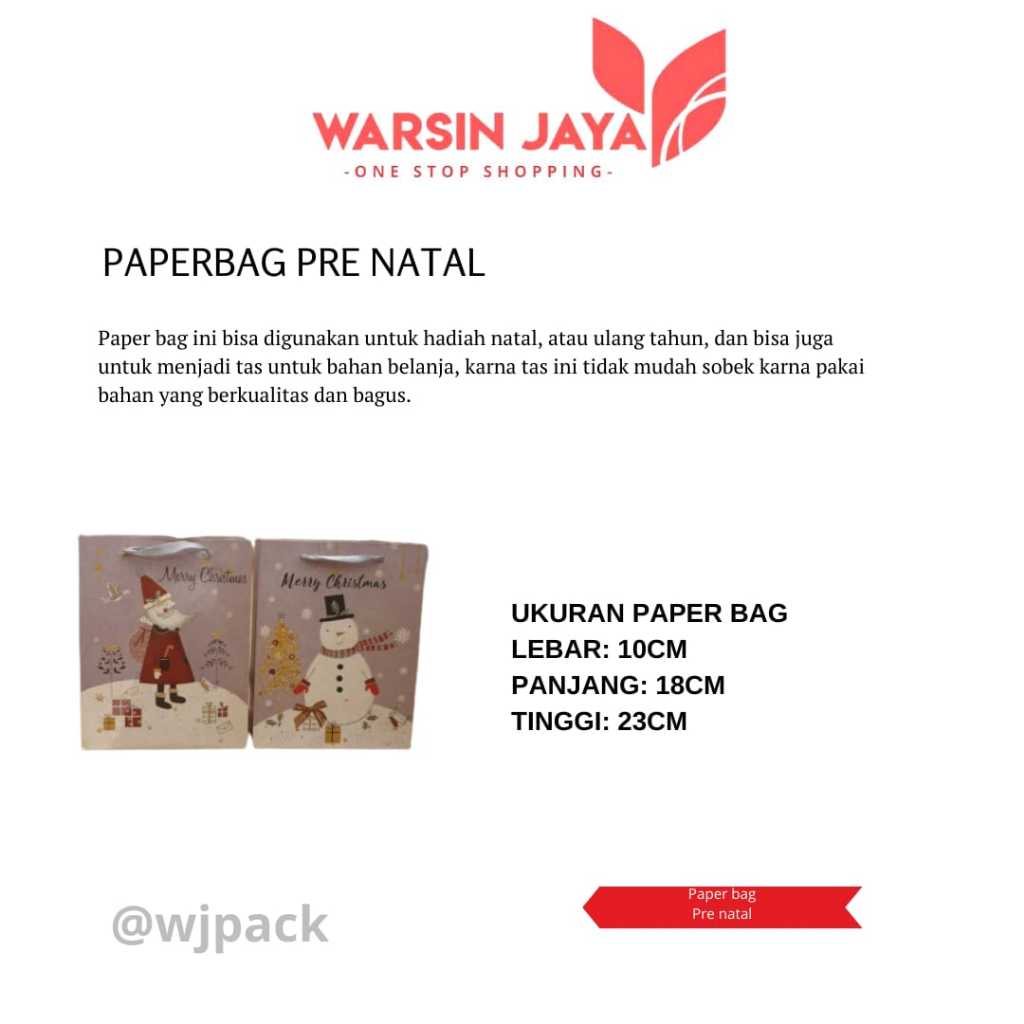 

PAPER BAG PRE NATAL UK 18X23X10