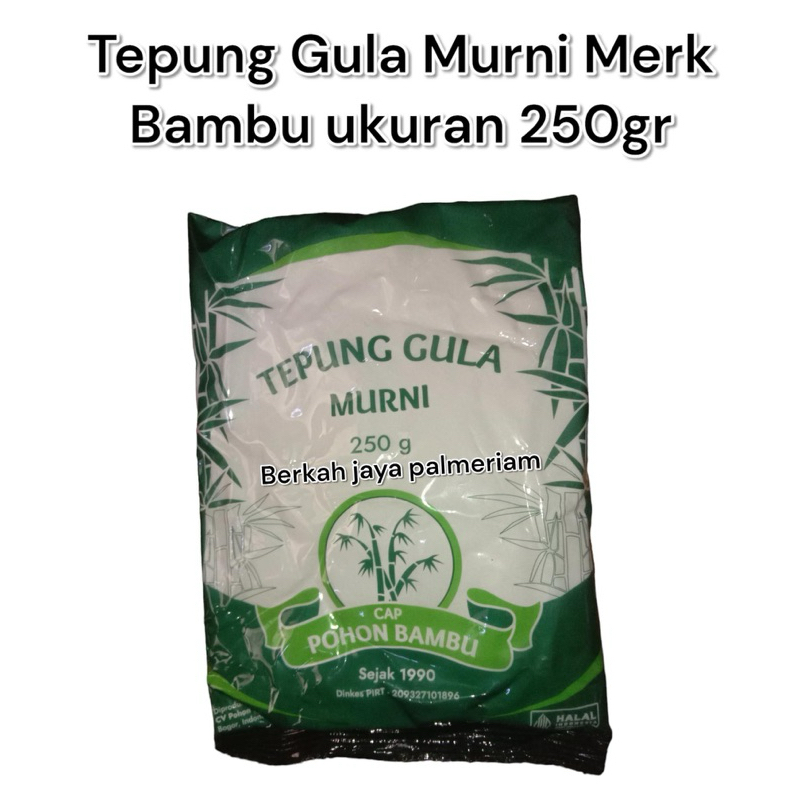 

Tepung gula / gula halus merk bambu 250gr