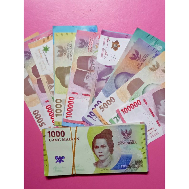 Duit Duitan Mainan 1 Ikat Isi ± 70 lembar Uang Replika Uang Mainan