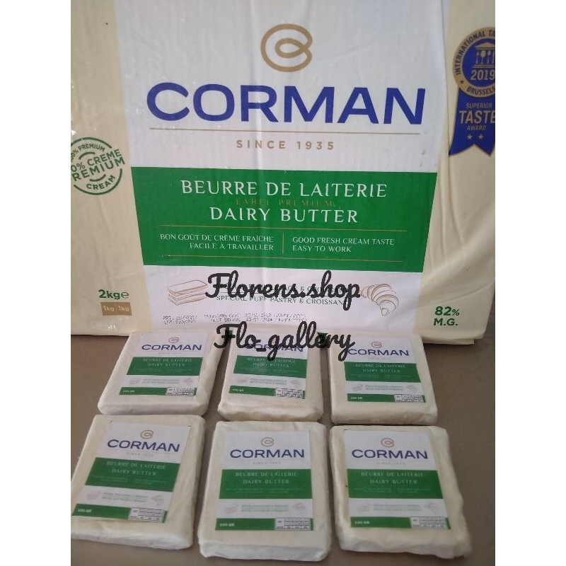 (HALAL) CORMAN DAIRY BUTTER SHEET 100 GRAM / KORSVET CROISANT / KORSVET PASTRY / KORSVET BUTTER / PU