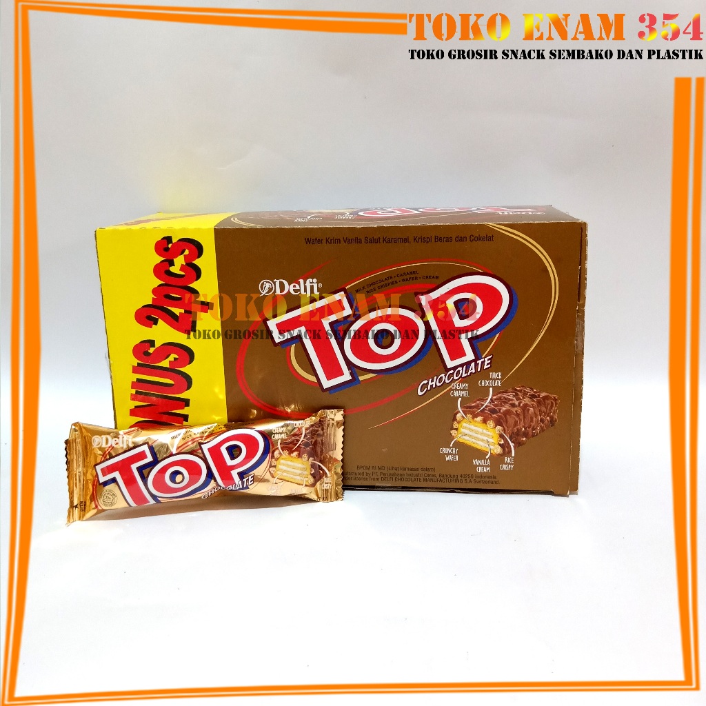 

Top Delfi Wafer Coklat Box isi 24 pcs + BONUS 2 pcs x 9 gram