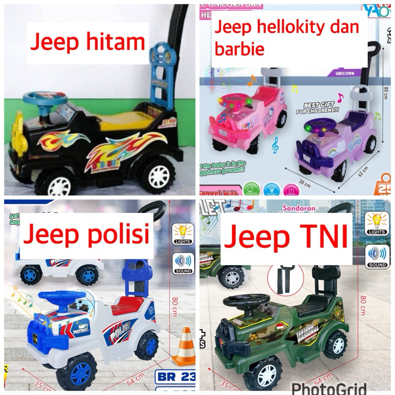 MAINAN MOBIL JEEP DUDUK DORONG JUMBO BISA DINAIKI ANAK 6 TAHUN