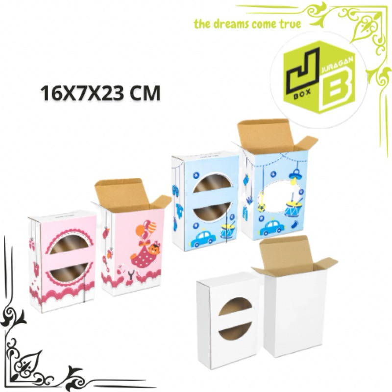 

Box 16x7x23 Pekabo box/kardus/hallobaby/lullaby/babygirl/babyboy/ kado/ hantaran/ mini