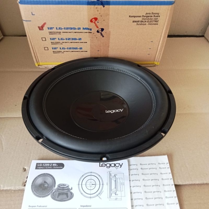 Subwoofer Speaker 12inch 12 inch 12" Legacy 1299-2 mk1 sub woofer 400W