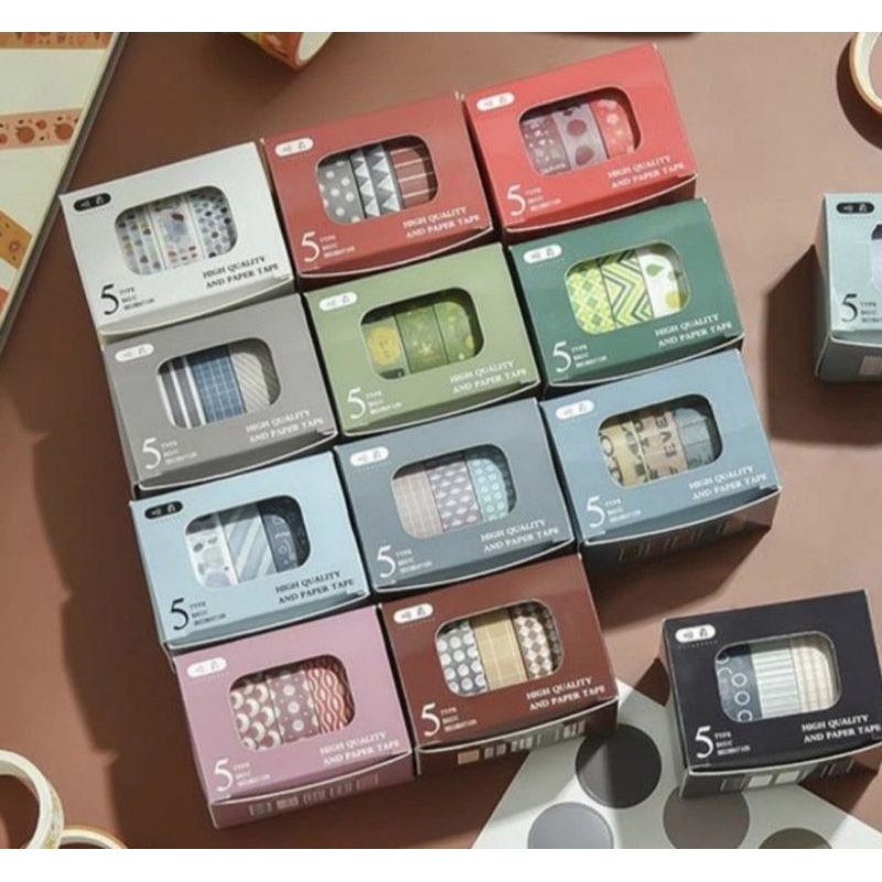 

5 Rolls Washi Tape Masking Tape Journal Planner Scrapbook