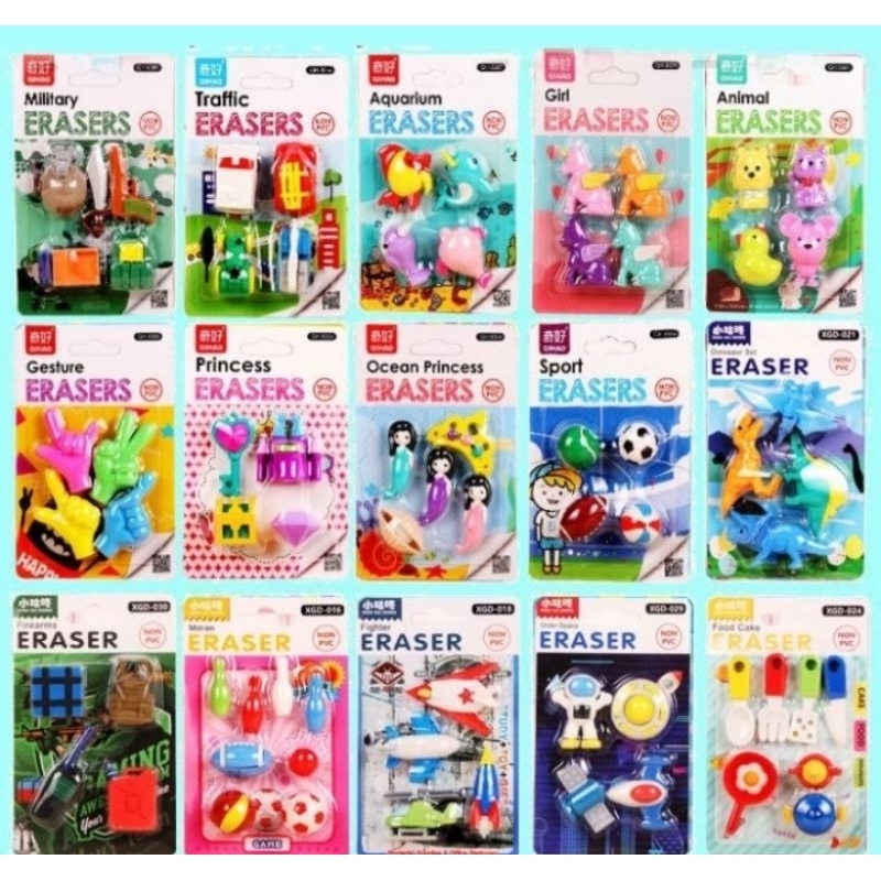 

Penghapus set lucu, koleksi penghapus set, cute eraser