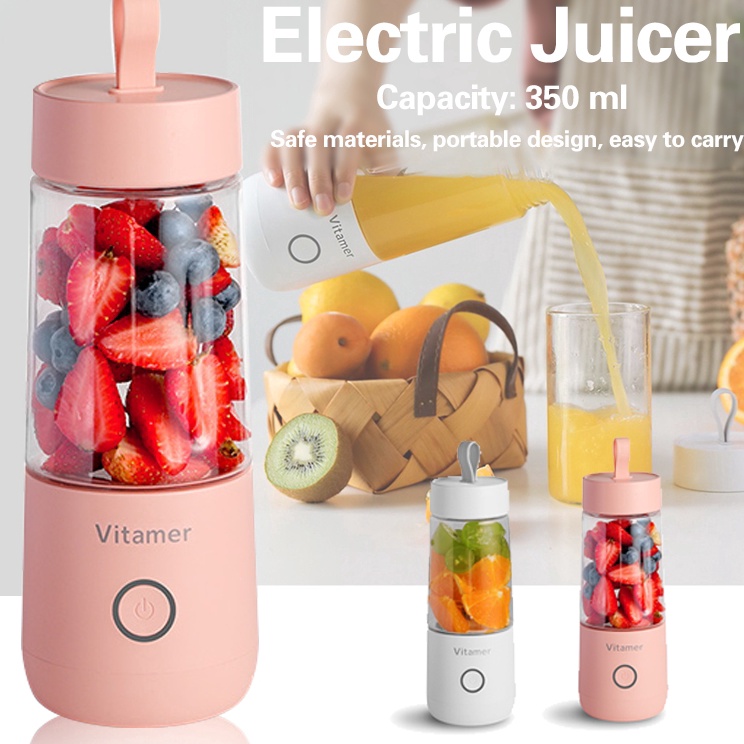 JvH ORIGINAL 1 VITAMER BLENDER PORTABLE 35ML Blender Juice Mini USB 4 Mata